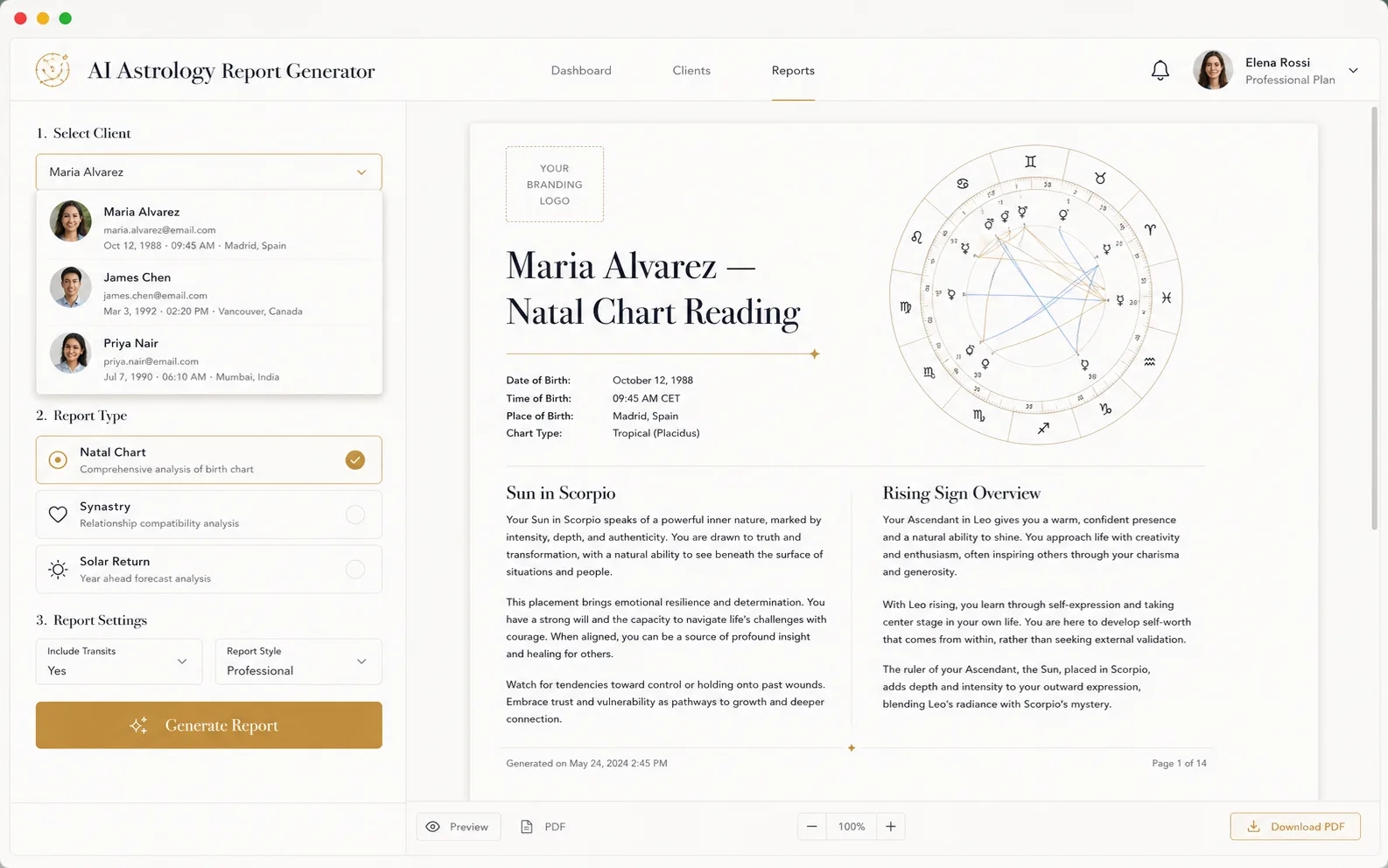 AI Report Generator flow